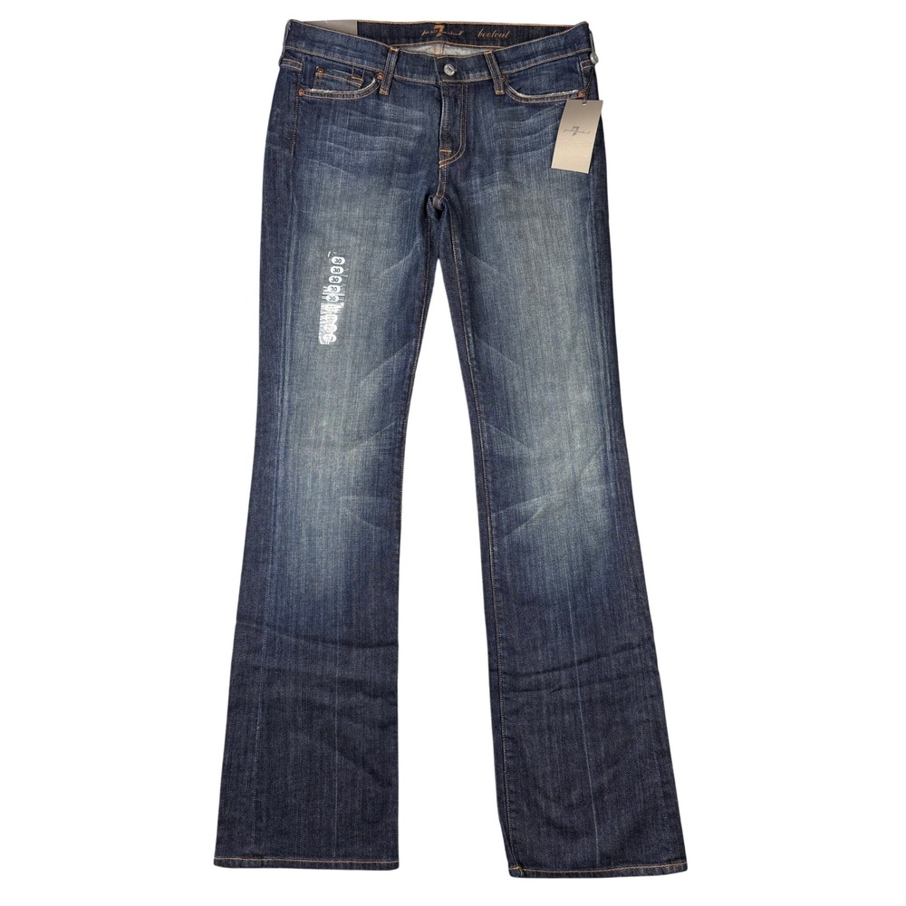 7 For All Mankind Bootcut Jeans Dark Wash Low Rise Size 30 U075080U NWT